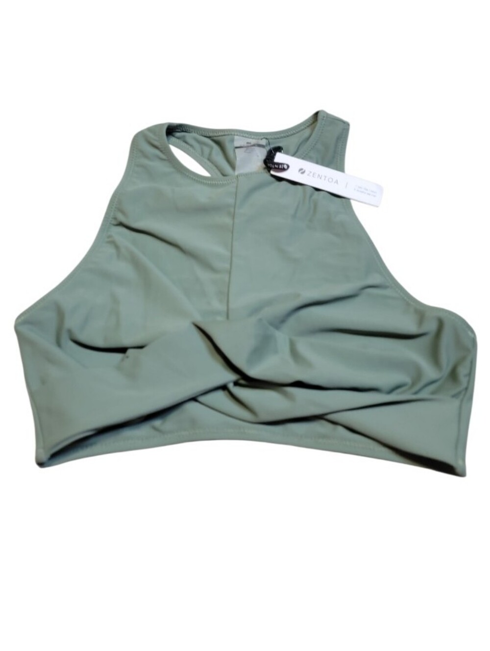 NWT! Zentoa Green Criss-Cross Front Sports Bra